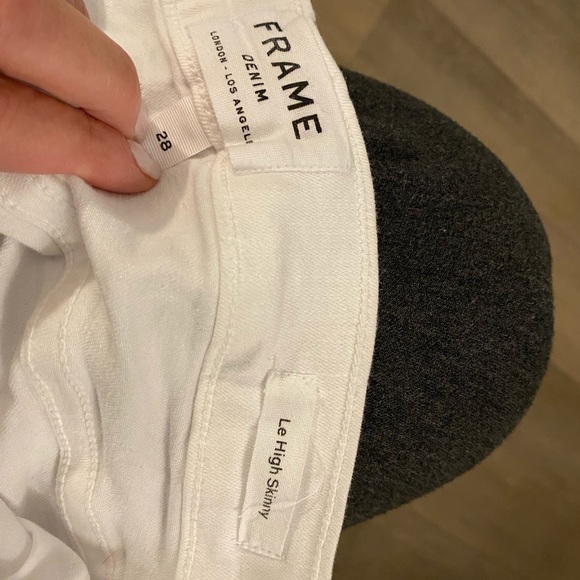 FRAME LE HIGH SKINNY IN BLANC RIP SIZE 28 NWOT - Picture 9 of 9